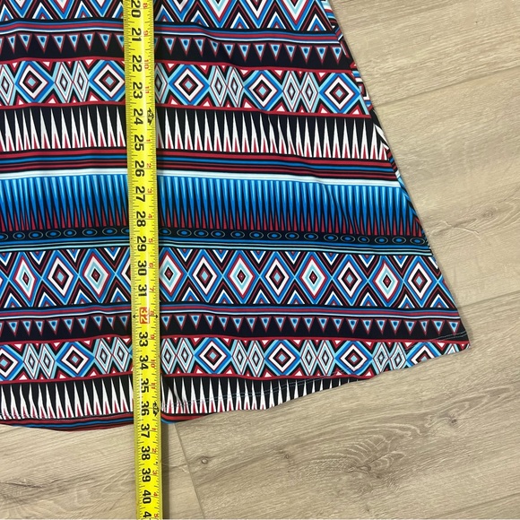 Poppy & Bloom Dress size 12 0X Geometric Print Made In USA A-Line - Picture 4 of 8